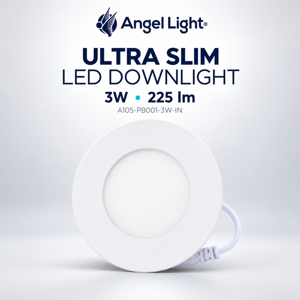 LED round recessed panel light 82mm 3w 6400K