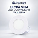 LED round recessed panel light 82mm 3w 6400K