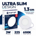 LED round recessed panel light 82mm 3w 6400K