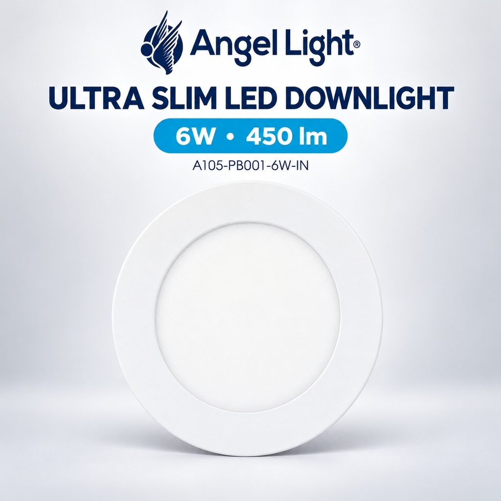 LED round recessed panel light 118mm 6w 6400K