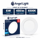 LED round recessed panel light 118mm 6w 6400K