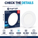LED round recessed panel light 118mm 6w 6400K