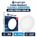 LED round recessed panel light 146mm 9w 6400K