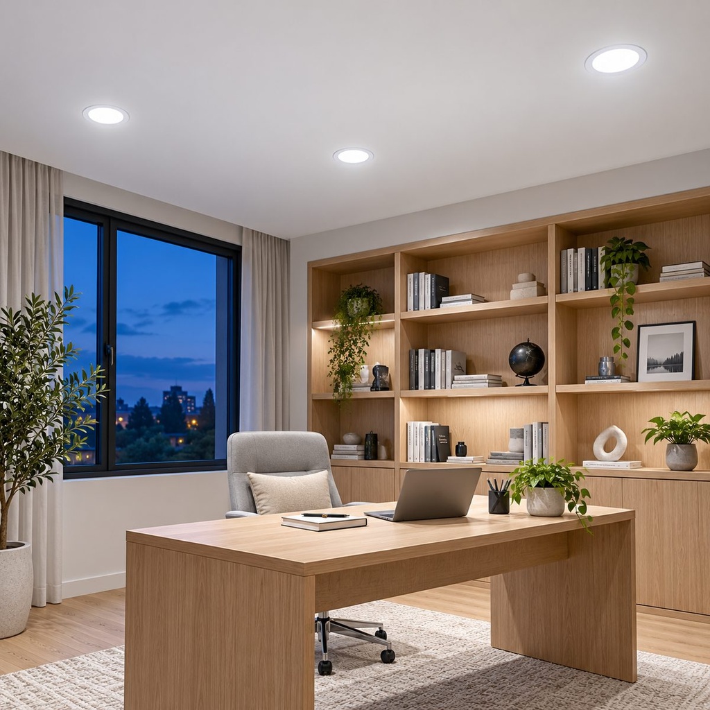 LED round recessed panel light 168mm 12W 6400K