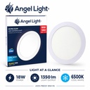 LED round recessed panel light 221mm 18w 6400K