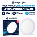 LED round recessed panel light 221mm 18w 6400K