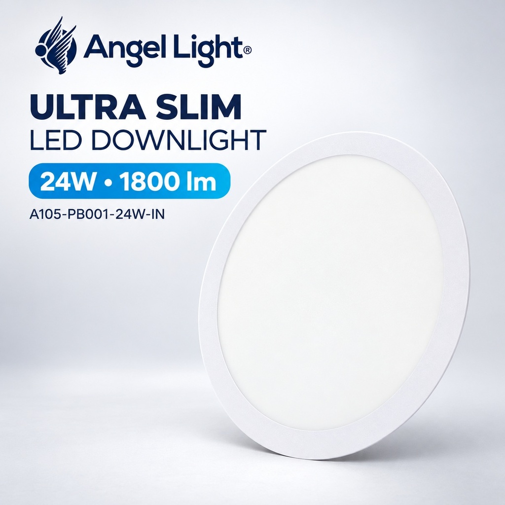 LED round recessed panel light 293mm 24w 6400k