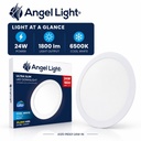 LED round recessed panel light 293mm 24w 6400k