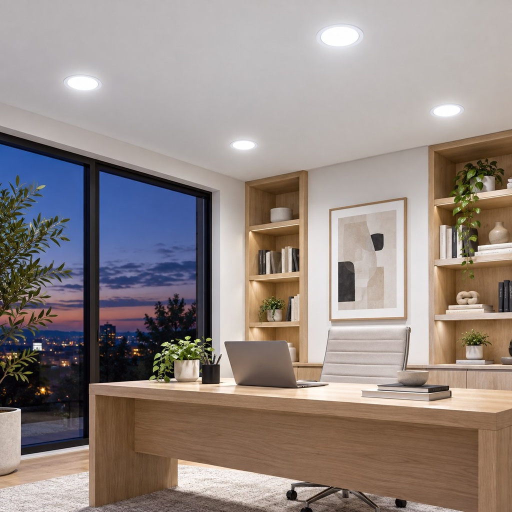 LED round recessed panel light 293mm 24w 6400k