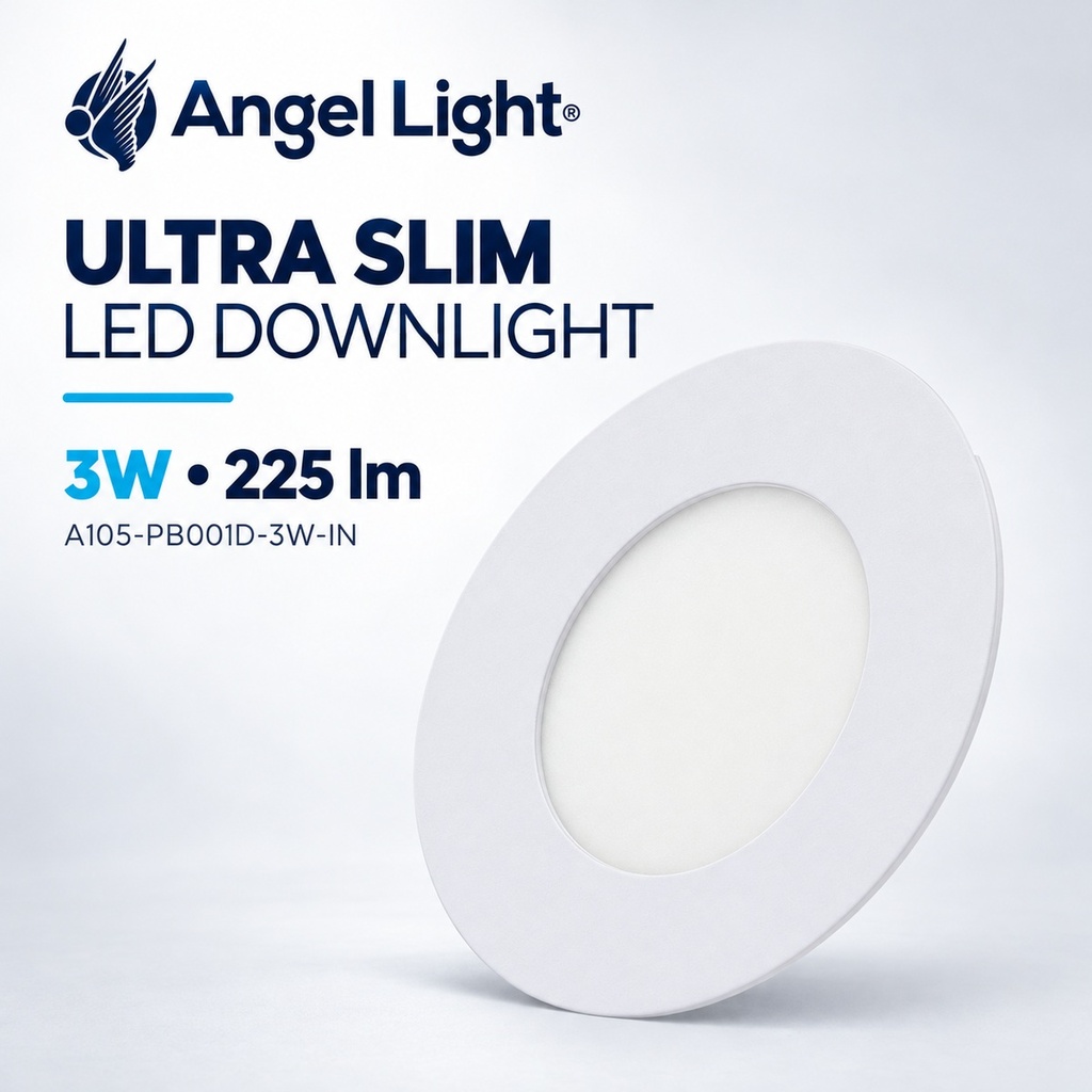 LED round recessed panel light 82mm 3w 4000K white