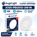 LED round recessed panel light 82mm 3w 4000K white