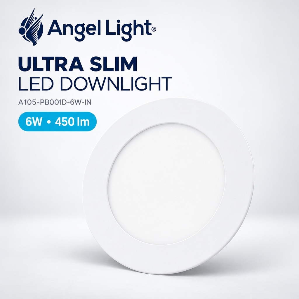 LED round recessed panel light 118mm 6w 4000K white