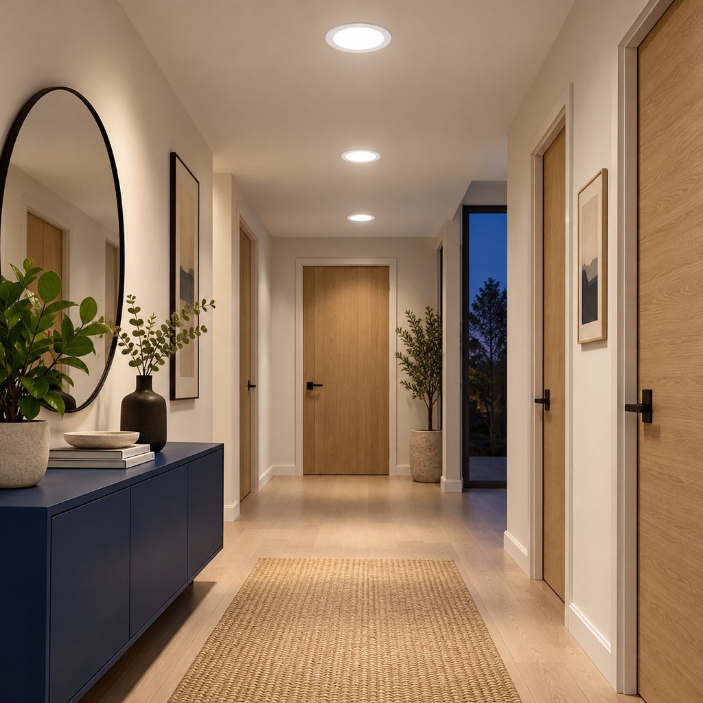 LED round recessed panel light 168mm 12W 4000K white