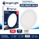 LED round recessed panel light 188mm 15w 4000K white