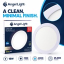 LED round recessed panel light 221mm 18w 4000K white