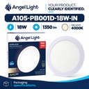 LED round recessed panel light 221mm 18w 4000K white