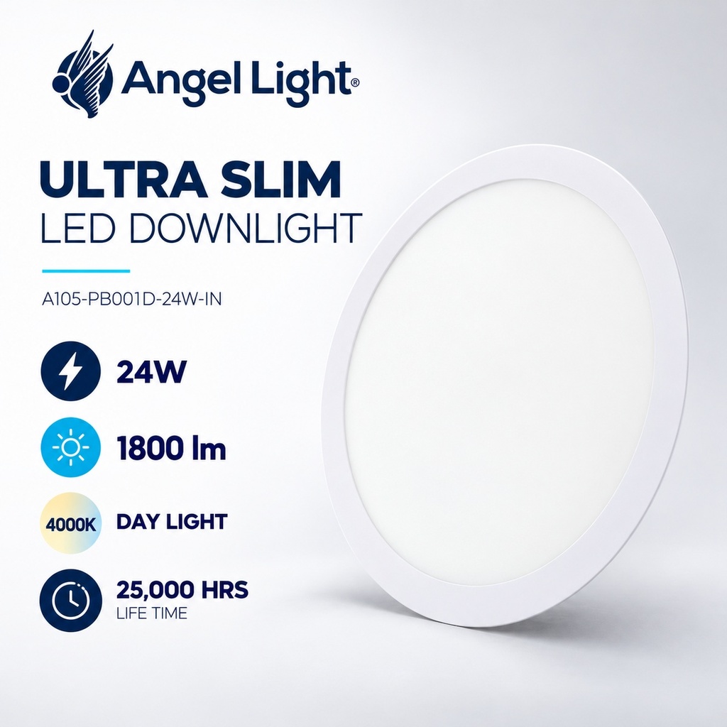 LED round recessed panel light 293mm 24w 4000K white