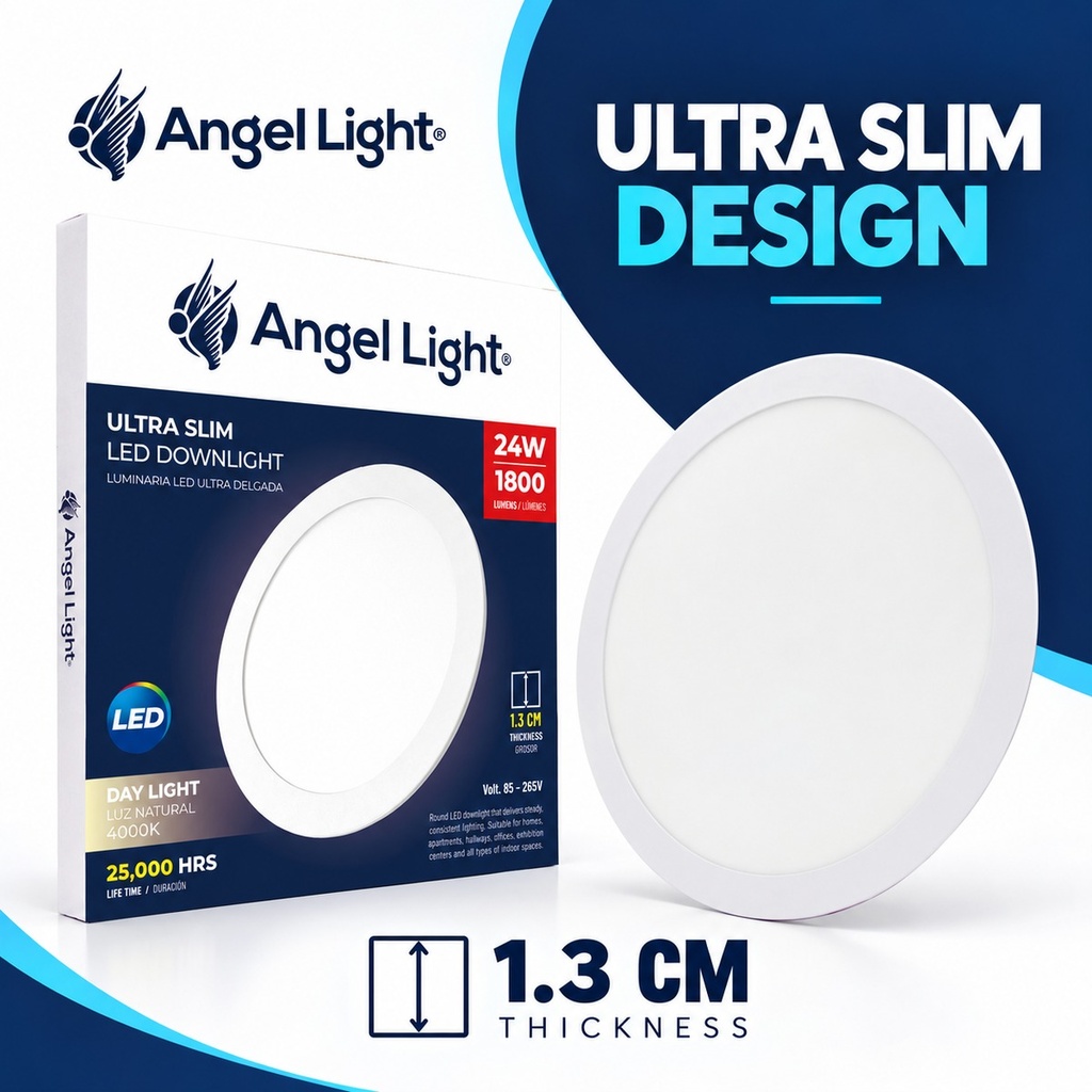 LED round recessed panel light 293mm 24w 4000K white
