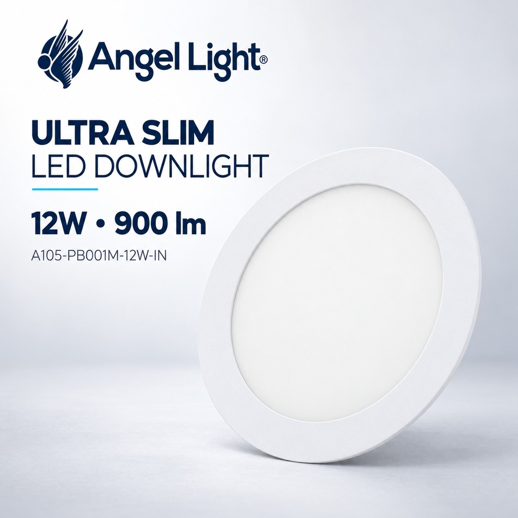LED round recessed panel light 168mm 12w 3000K white