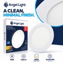 LED round recessed panel light 188mm 15w 3000K white