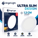 LED round recessed panel light 188mm 15w 3000K white