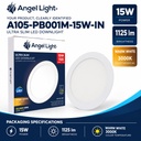 LED round recessed panel light 188mm 15w 3000K white