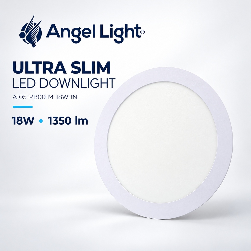 LED round recessed panel light 221mm 18w 3000K white