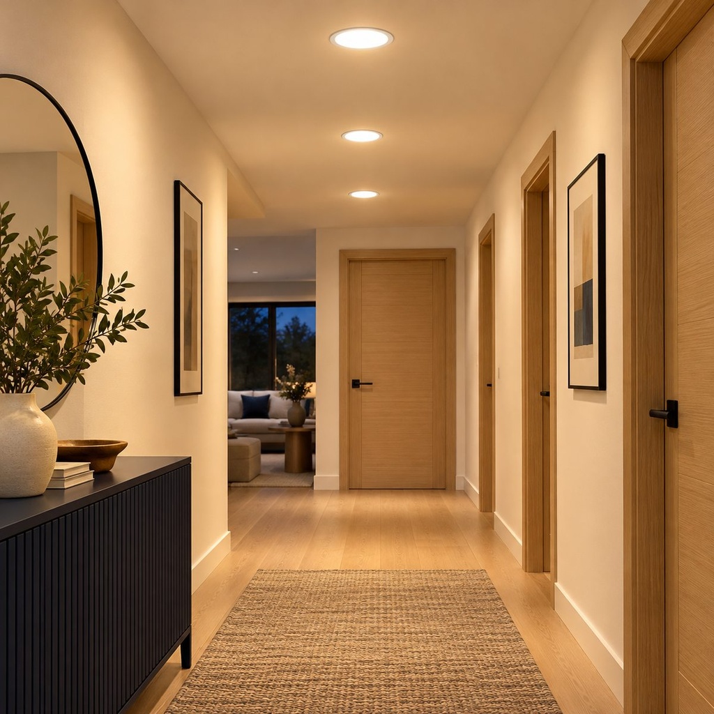 LED round recessed panel light 221mm 18w 3000K white