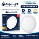 LED round recessed panel light 221mm 18w 3000K white