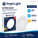 LED round recessed panel light 82mm 3w 3000K white
