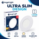 LED round recessed panel light 82mm 3w 3000K white