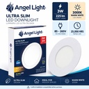 LED round recessed panel light 82mm 3w 3000K white