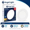 LED round recessed panel light 118mm 6w 3000K white