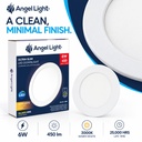 LED round recessed panel light 118mm 6w 3000K white