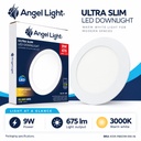 LED round recessed panel light 146mm 9w 3000K white