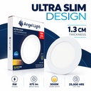 LED round recessed panel light 146mm 9w 3000K white