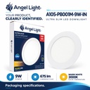 LED round recessed panel light 146mm 9w 3000K white