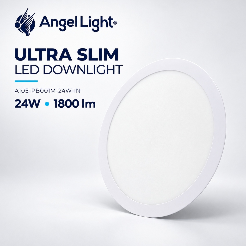 LED round recessed panel light 293mm 24w 3000K white