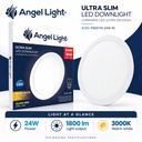 LED round recessed panel light 293mm 24w 3000K white