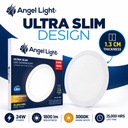 LED round recessed panel light 293mm 24w 3000K white