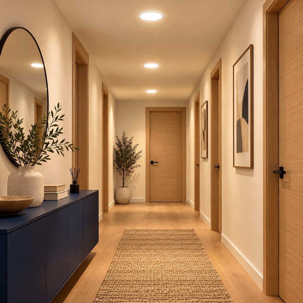 LED round recessed panel light 293mm 24w 3000K white
