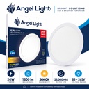 LED round recessed panel light 293mm 24w 3000K white