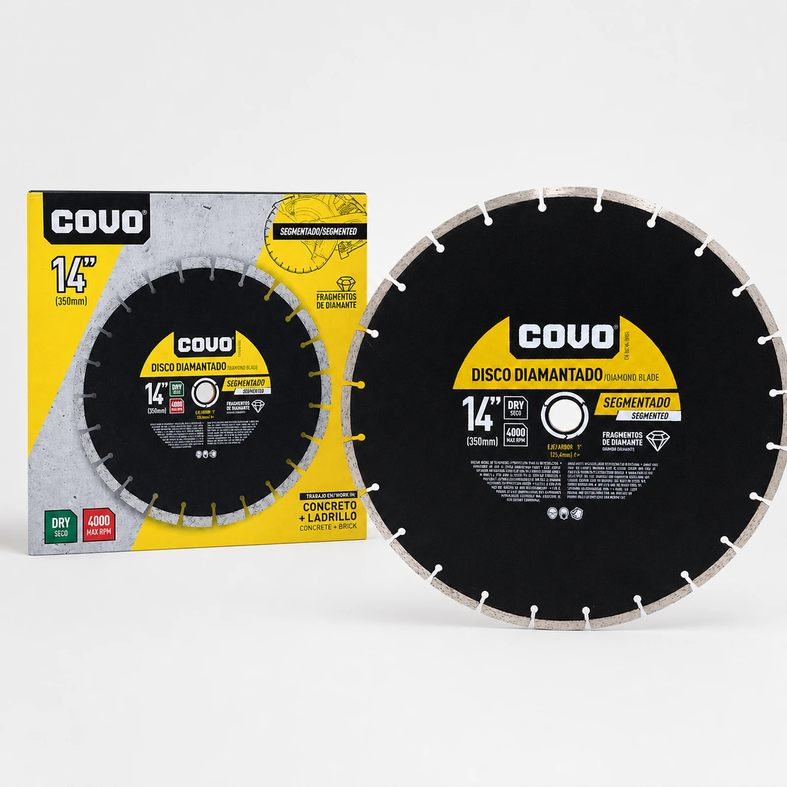 Segmented Diamond Cutting Blade / For Rough Concrete / Dry / 1 Piece / 14" (350mm)