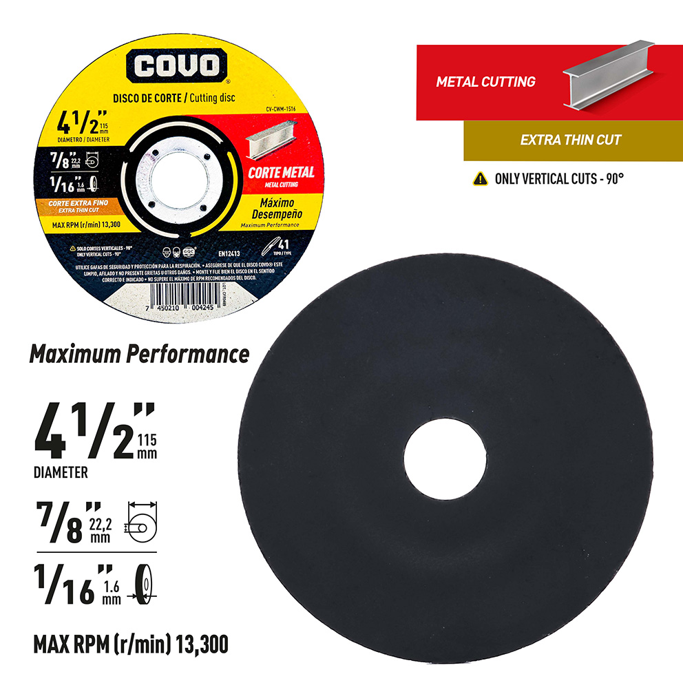 4-1/2" Thin Cutting Disc - Metal