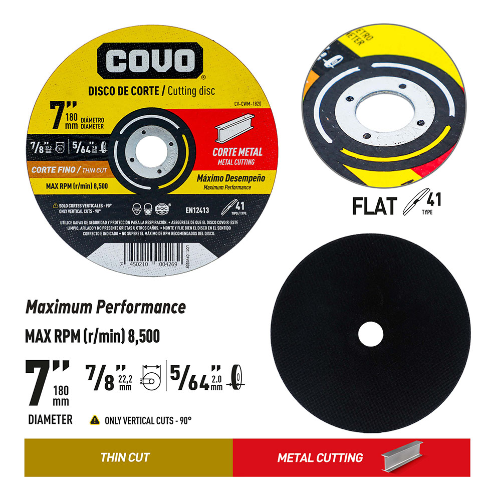 7" Thin Cutting Disc - Metal