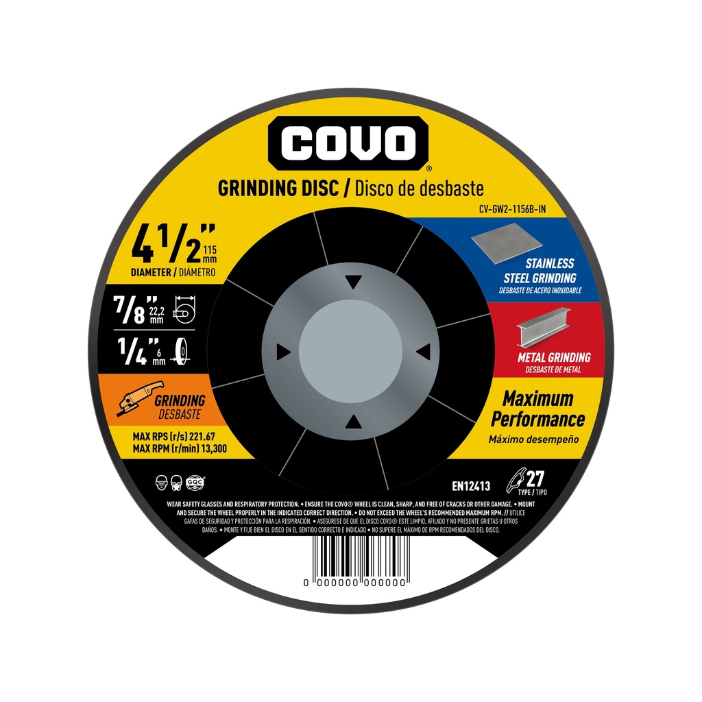 4-1/2" Grinding Disc - Metal & INOX