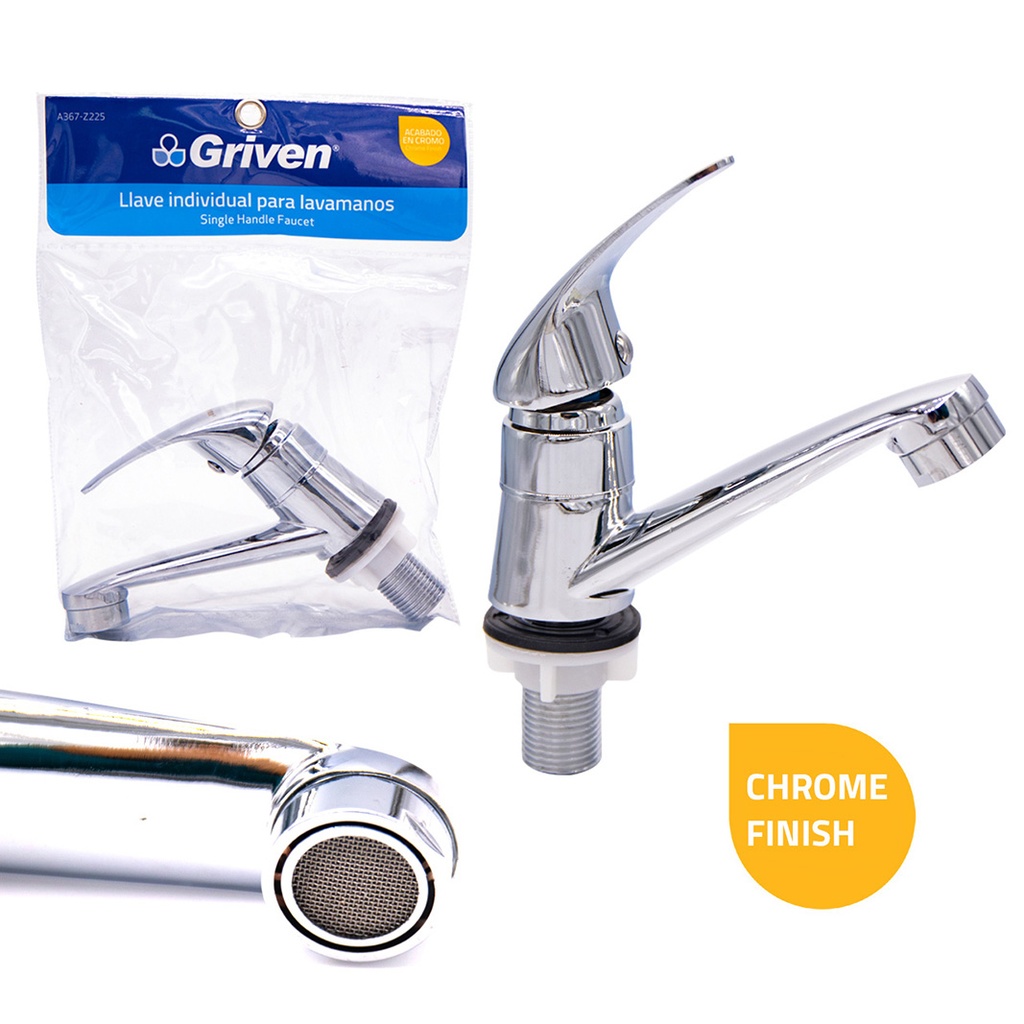Single Handle Faucet - Zinc & ABS - 230g - Chrome
