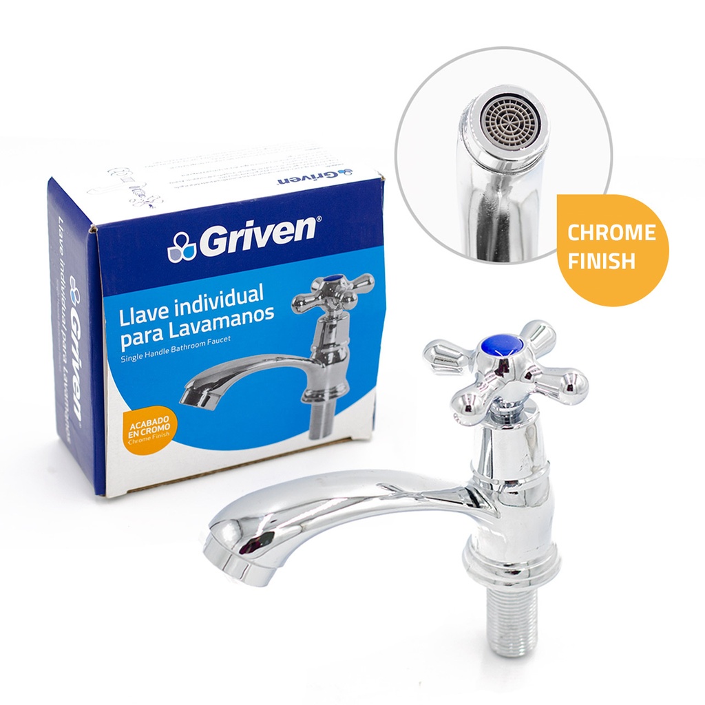 Single Handle Bathroom Faucet - Zinc & ABS - 266g - Chrome