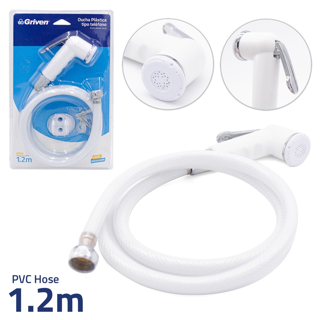Bidet Shower Head - ABS - 1.2m PVC Hose