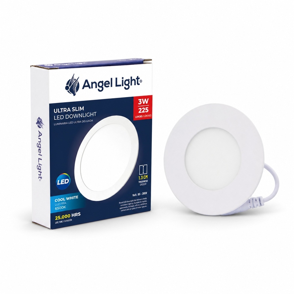 3W Round LED Downlight 6400K